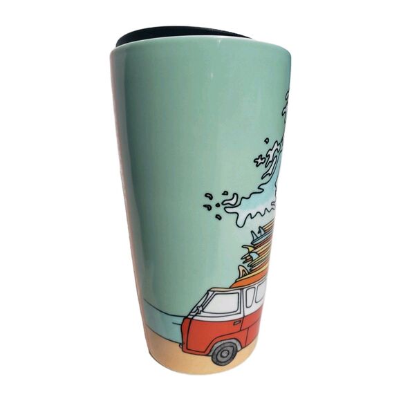 2021 Starbucks San Diego Micro-bus Travel Tumbler Cup Mug 12 oz Surf boards Lid - Picture 8 of 11